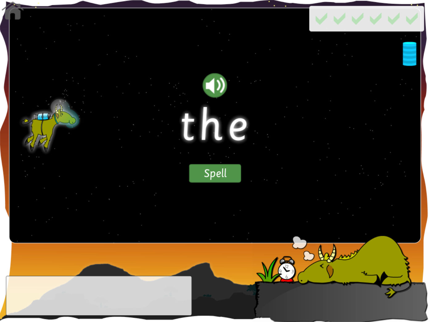 Image of the tricky words game