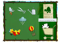 game image showing a trip to Garden World