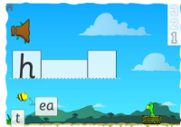 screen image showing a phoneme being dragged