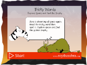 introduction screen of spell tricky words game